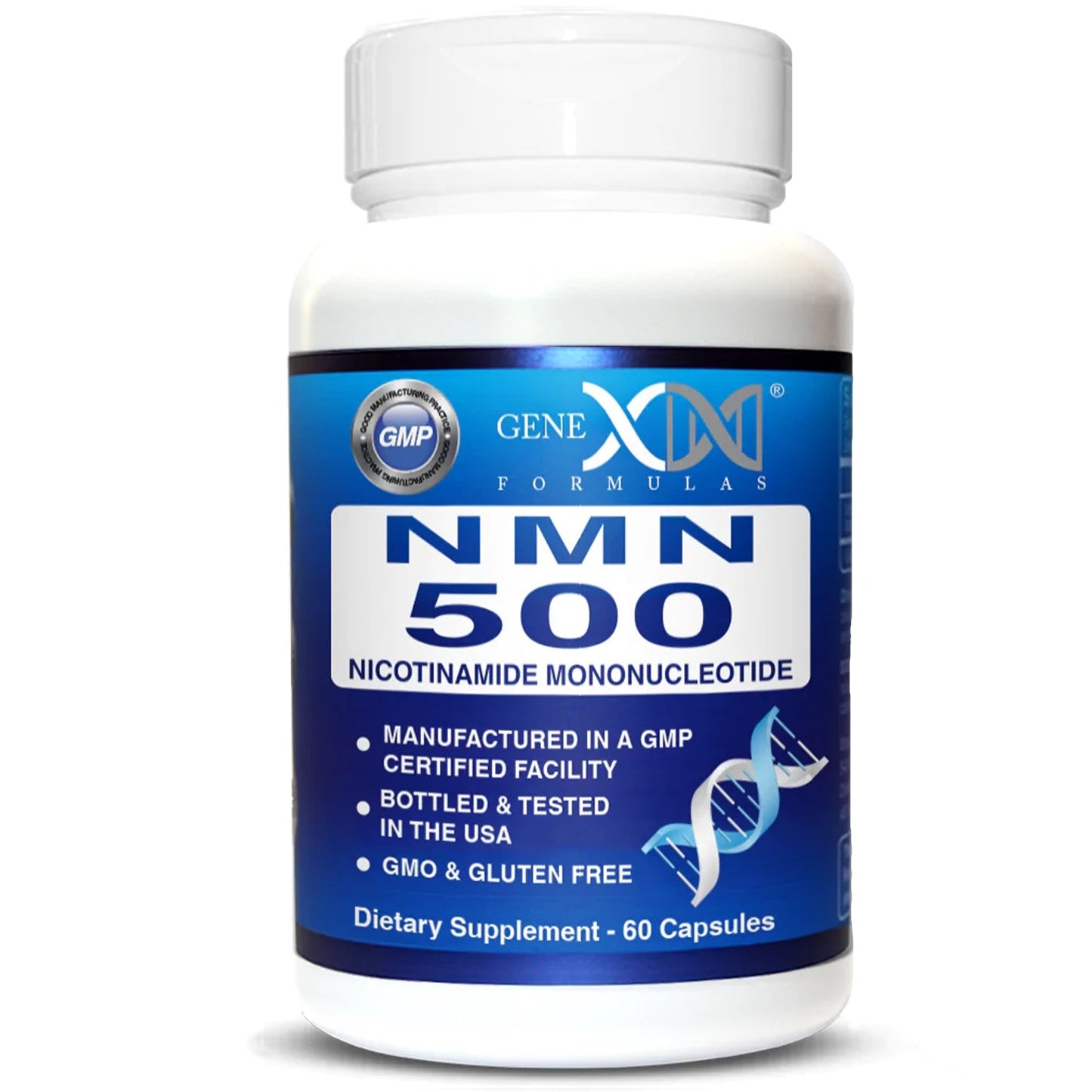 Genex Formulas NMN 500mg Nicotinamide Mononucleotide Supplement (60 Capsules)