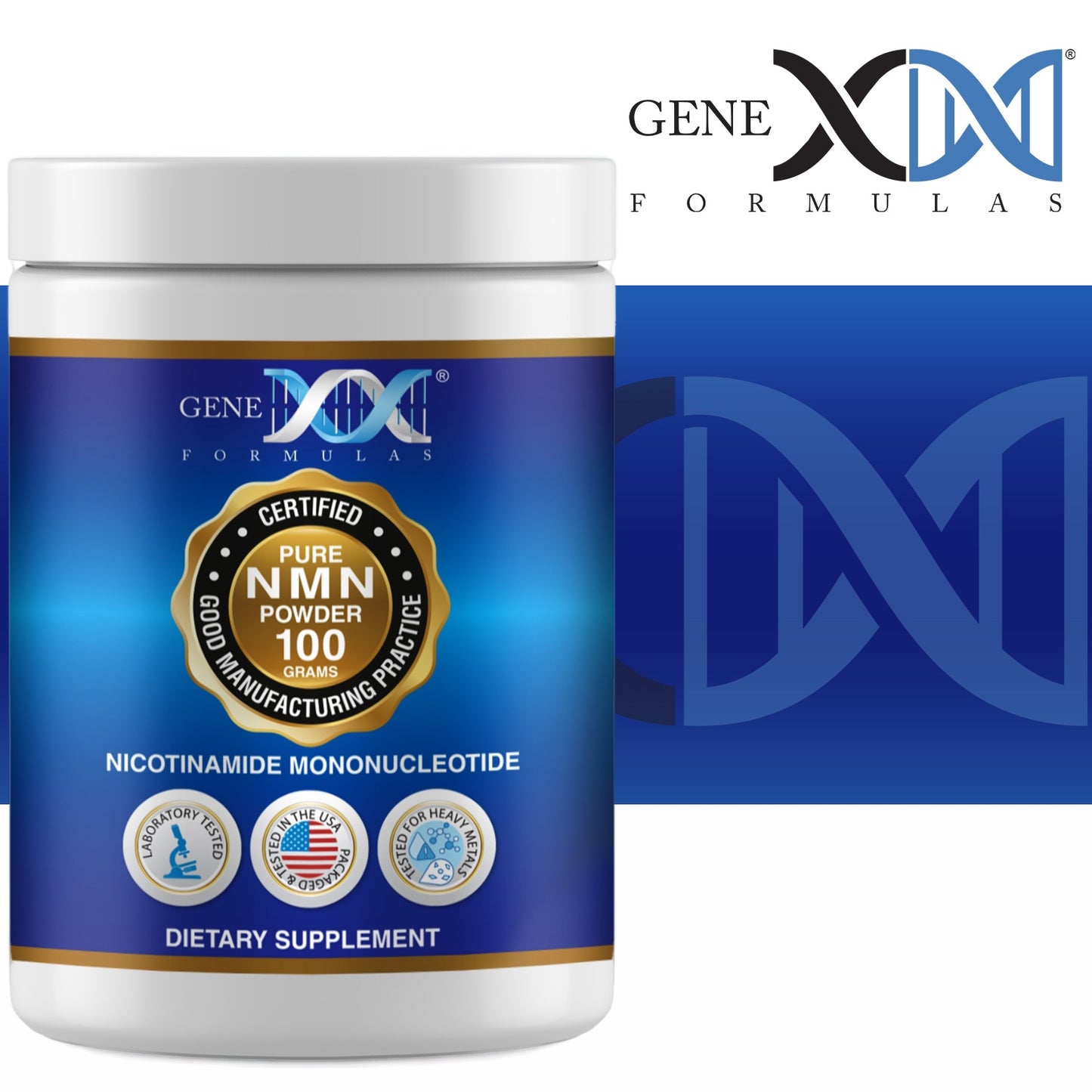 Genex Formulas NMN Pure 100 grams Powder Nicotinamide Mononucleotide