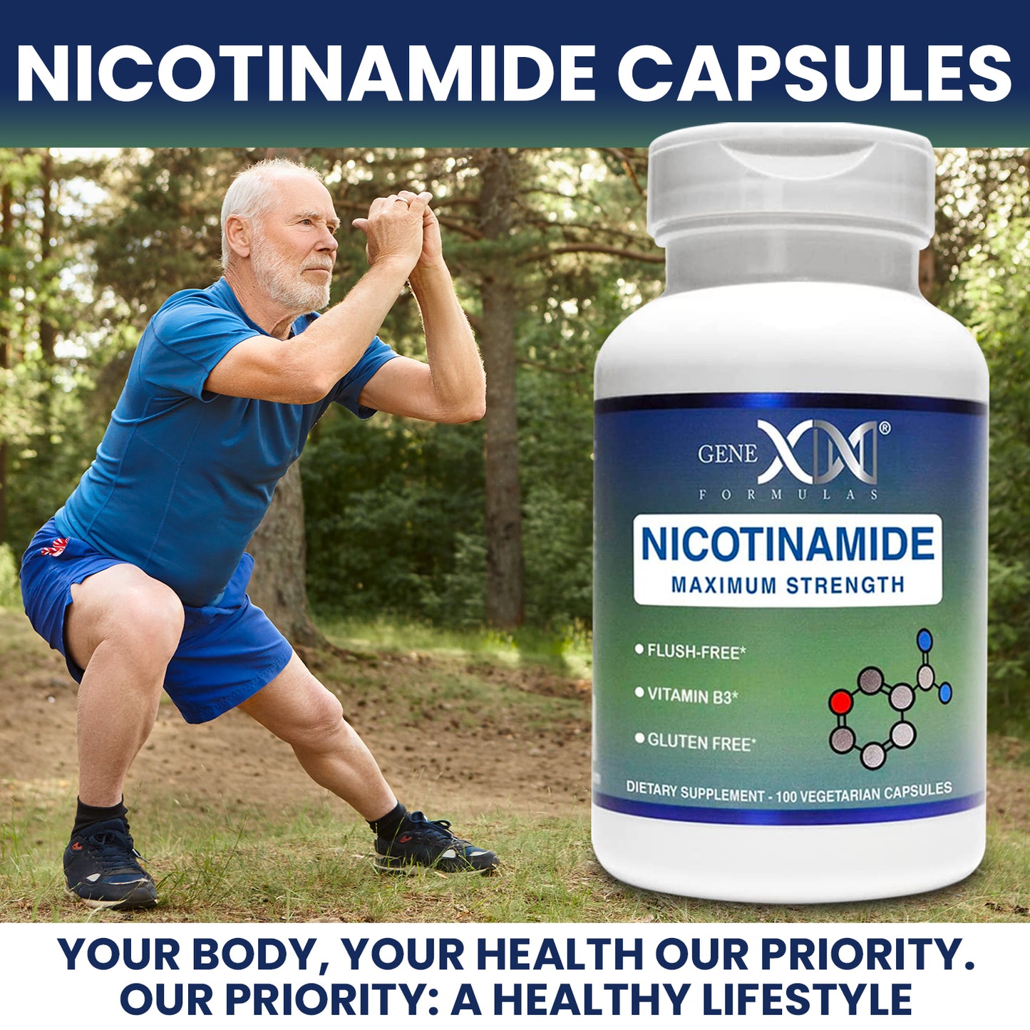 Genex 500mg Nicotinamide Healthy Skin (3 Pack)