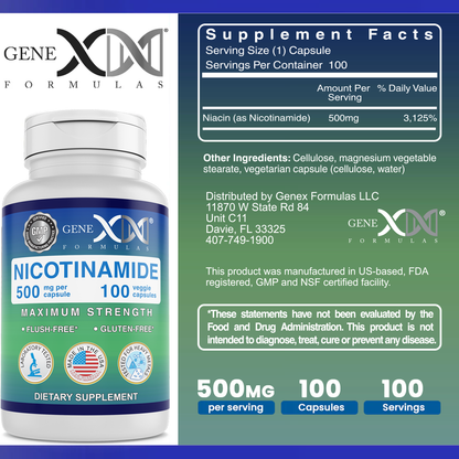 Nicotinamide 500mg (100 Capsules)