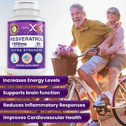 Trans-Resveratrol with BioPerine® 1500mg (90 Capsules)