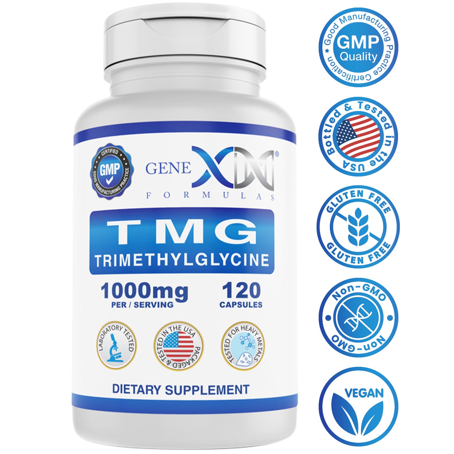 Genex TMG Trimethylglycine 1000mg (30-Day Supply)