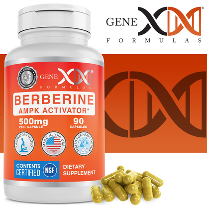 Genex Berberine HCl 500mg NSF Contents Certified (90 Capsules)