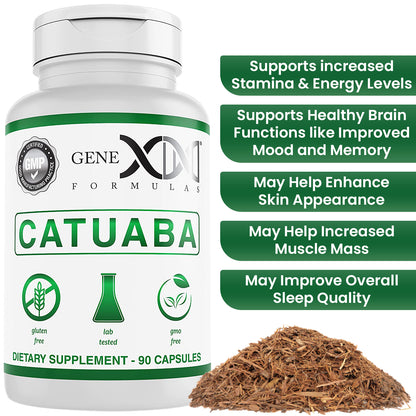 Genex Catuaba Bark 1500mg L-Leucine 120mg (90 Capsules)